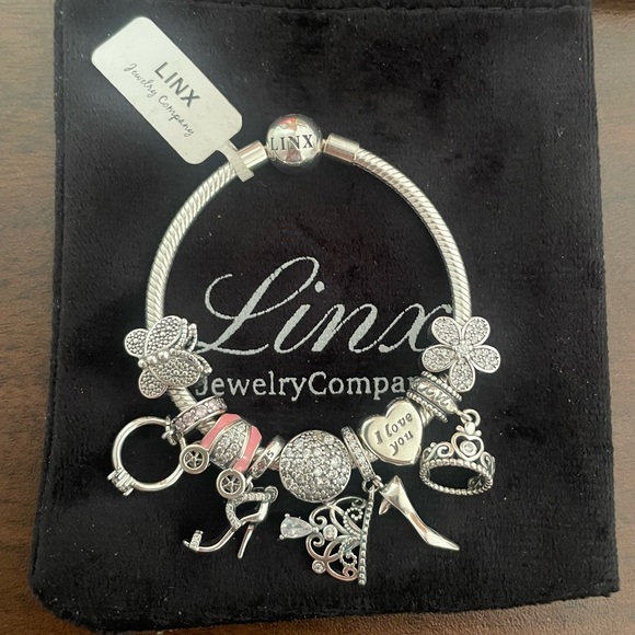 Linx Snake Chain Bracelet with Princess Themed Charms